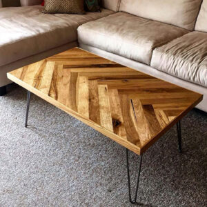 Herringbone Pattern Coffee Table