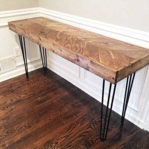 Herringbone Console Table