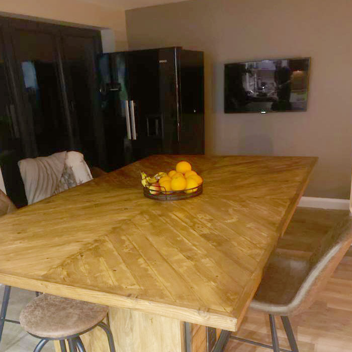 Chevron Style Table Top Order Bespoke