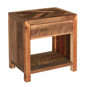 Herringbone Style Side Table